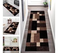 Rug Runner Kitchen non slip Carpet Runners Hallway 80X180CM Brown Black 3D Doormat Indoor Long Runner Rug for Hallways Living Room Bedroom Anti-Slip Corridor Carpets Entryway Floor Mat by meter