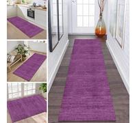 Rug Runner Long Hallway Kitchen Non-Slip Washable Kitchen Runner 50 x 140 cm Pink Purple Rug Mats Polyester Corridor Carpet Runner Hallway Living Room Bedroom Dirt Trapper Mat Kitchen Rug