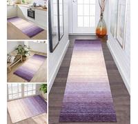 Rug Runner Long Kitchen Hallway Carpet Runner Non-Slip Washable Kitchen Runner Rug Mats Light Purple Hallway Mats 110 x 280 cm Dirt Trapper Mat Sold by the Metre Bedroom Living Room Dining Room