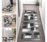 Rug Runners for Hallways Black White Grey Non-Slip Living Room Extra Large Corridor Rugs for Kitchen Modern Entrance Hall Runner Rug Mats, Width 40cm/ 50cm/ 60cm/ 70cm/ 80cm/ 90cm/ 100cm ( Color : Col