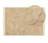 Rug SANLIURFA Beige 140 x 200 cm Cotton