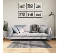 Rug Short Pile Soft and Washable Anthracite 120x120 cm Berkfield Home Black 100cm diameter