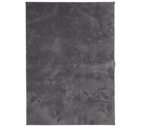 vidaXL Rug HUARTE Short Pile Soft and Washable Anthracite 140x200 cm