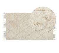 Beliani Rug SILCHAR Beige 80 x 150 cm Cotton
