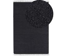 Beliani Rug Sinankoy Black 160 X 230 Cm Jute
