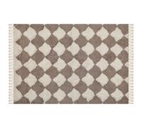 Cotton Area Rug 160 x 230 cm Brown and Beige SINOP
