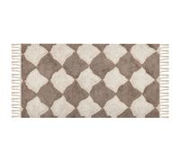 Cotton Area Rug 80 x 150 cm Brown and Beige SINOP