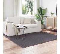 Rug Square Anthracite 120x120 cm Polyester Non-Slip Indoor/Outdoor Durable Cozy