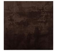 Rug Square Brown Polyester 240x240 cm Non-Slip Machine Washable Indoor Soft Mat