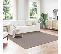 Rug Taupe 240x240 cm Polyester Square Non-Slip Machine Washable Indoor/Outdoor.