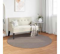 Rug Taupe Polyester Ø160 cm Non-Slip Machine Washable Soft Indoor/Outdoor Quiet