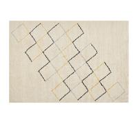 Cotton Area Rug 140 x 200 cm Beige TEZPUR