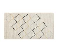 Rug TEZPUR Beige 80 x 150 cm Cotton