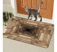 Rug That Looks Like a Hole, 3D Hole Illusion Rug with Anti-Slip Particles, Dog Gets Scared of 3D Hole Carpet, for Door Entrance, Bathroom, Stairs, Playroom, Living Room, Area Decoration (G(60*90cm))