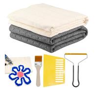Rug Tufting Cloth with Marked Lines Rug Cloth with Marked Lines | Tufting Non-Slip Backing Fabric Large Monk Cloth Kit, Rug Making Supplies for Beginner Enthusiast Professional