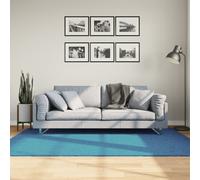 Rug Turquoise 140x200 cm 100% Polyester Short Pile Soft Teddy Texture ExtraPlush