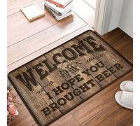 Rug Welcome I Hope You Brought Beer - For Dorm Decorations Dark