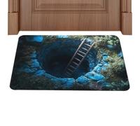 Rug with 3D Optical Illusion Effect Non-Slip Mat with Design