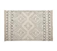 Rug ZEYNE Beige 140 x 200 cm Cotton