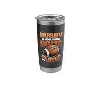 Rugby A Hooligans Game Played by Gentlemen Rugby Player Stainless Steel Insulated Tumbler