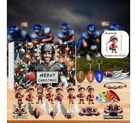Rugby Advent Calendar Christmas Christmas Toys Countdown 24 Days Of Advent Set Celebrate Advent Calendar NO.2 24 Days To Christmas 2024 Countdown Calendar (Blue, 26.5x18.5x2.8)