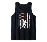 Rugby American Flag Distressed USA Patriotic Player Tank Top