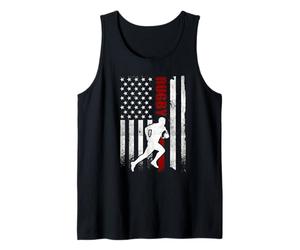 Rugby American Flag Distressed USA Patriotic Player Tank Top