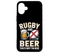 Rugby and Beer Thats Why Im Here English Flag Rugby Fans Try Case for iPhone 16 Plus