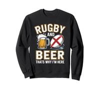 Rugby and Beer Thats Why Im Here English Flag Rugby Fans Try Sweatshirt