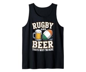 Rugby and Beer Thats Why Im Here Irish Flag Rugby Fans Try Tank Top