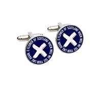 Rugby Anthem Cufflinks - "O Flower of Scotland" Scottish Flag & Lyrics Accessory - Scotland Fan Gift - Groomsmen & National Allegiance