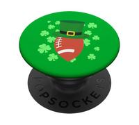 Rugby Ball - Leprechaun Hat St Patricks Day Football PopSockets Adhesive PopGrip
