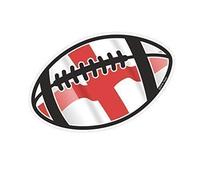 Rugby Ball Motif With England English Flag for Rugby Squad Team Supporter Tournament Vinyl Car Sticker 130x80mm
