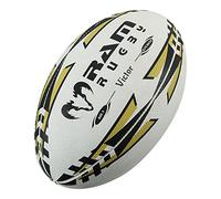 Rugby Ball - Victor 2.0 Elite Match Rugby Ball - Featuring Evolution Rubber Technology - 4-Ply Construction - 3D Grip for all year round superior handling & passing control - Available in Sizes 5 & 4