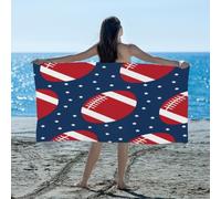 Rugby Beach Towels for Adults Extra Large 200x150 cm, American Football Microfibre Beach Towel, Quick Dry Lightweight, for Bath, Gym, Travel, Yoga, Swimming, Camping A-4687