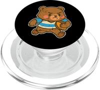 Rugby Bear Runner Cartoon PopSockets PopGrip for MagSafe