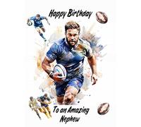 Rugby Birthday Card for Nephew