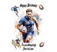 Rugby Birthday Card for Son in Law