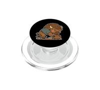 Rugby Bison Dive Cartoon PopSockets PopGrip for MagSafe