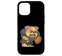 Rugby Bulldog Runner Mascot Cartoon Case for iPhone 12/12 Pro