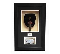 Rugby Cap Display Case 26 x 17 Inch 4 Inch Deep 3D Memorabilia Box Frame with 6 x 4 Photo Opening and 2 x 1 Inch Title Panel | Vintage Rugby League Presentation | Black Mount - Silver Frame