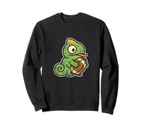 Rugby Chameleon With Ball Cartoon Sweatshirt