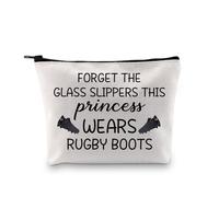 Rugby Cosmetic Makeup Bag Rugby Lovers Gift Rugby Player Gift Rugby Gift for Women Rugby Mom Gift Rugby Travel Bag (Rugby Boots 1uk)