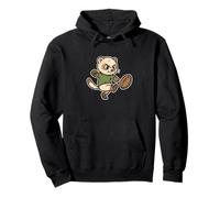 Rugby Ferret Kick Cartoon Pullover Hoodie
