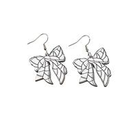 Rugby Football Baseball Bow Earrings World Cup Game Wooden Earrings for Ball Fans, Acrylic, No Gemstone