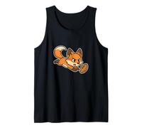 Rugby Fox Dive Cartoon Tank Top