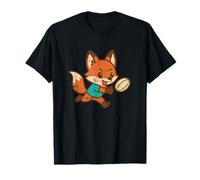 Rugby Fox Pass Cartoon T-Shirt