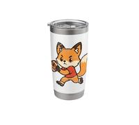 Rugby Fox Run Cartoon Play Stainless Steel Insulated Tumbler