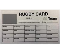 Rugby Fundraiser Cards 20 Teams Fundraising Scratch Cards - pick your pack size (25)