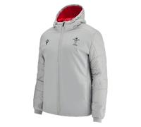 Rugby Heaven Macron Wales 22/23 Mens Padded Bomber Jacket Grey // RRP £80 (UK, Alpha, XXL, Regular, Regular)